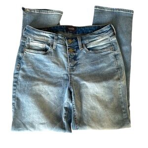 NYDJ Sheri Slim Button Fly Light Wash Jeans Lift Tuck Denim Women’s Size 2